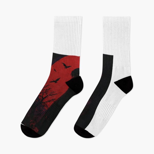 Aperçu de l'œuvre Autocollant Itachi Uchiha Red Moon Aesthetic Anime créée et vendue par PRIME4YOU.