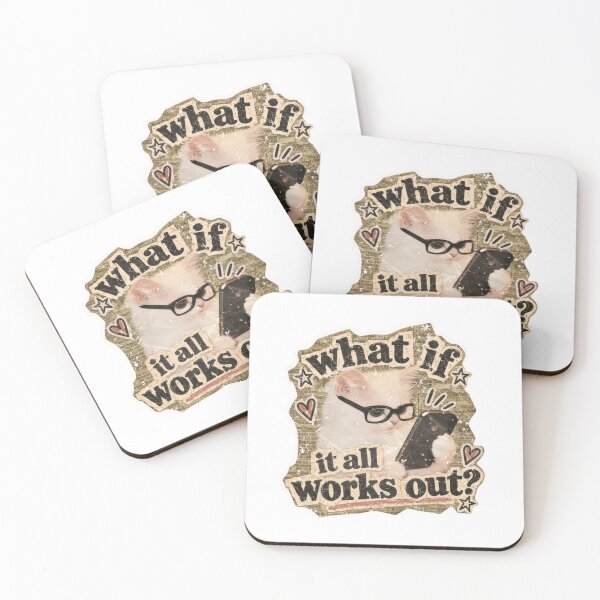 Item preview, What If It All Works Out? Optimistic Cat Lover Positive Hopeful designed and sold by SkeletonsDanger.