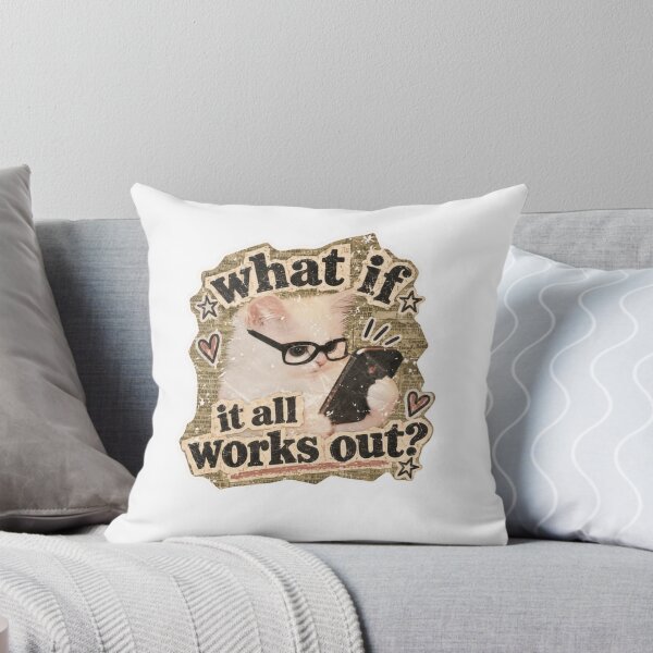 Item preview, What If It All Works Out? Optimistic Cat Lover Positive Hopeful designed and sold by SkeletonsDanger.