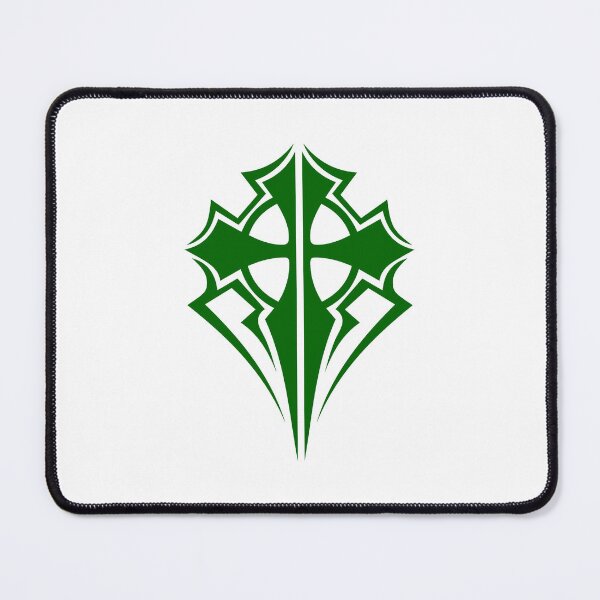 Item preview, Dark Green Ornate Gothic Cross Design designed and sold by pattern-archive.