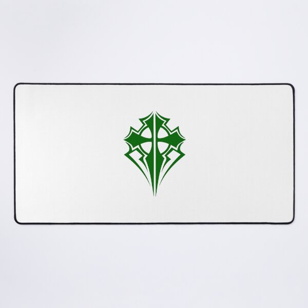Item preview, Dark Green Ornate Gothic Cross Design designed and sold by pattern-archive.