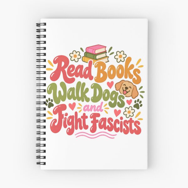 Item preview, Read Books Walk Dogs And Fight Fascists Activist Dog Owner Reader designed and sold by SkeletonsDanger.
