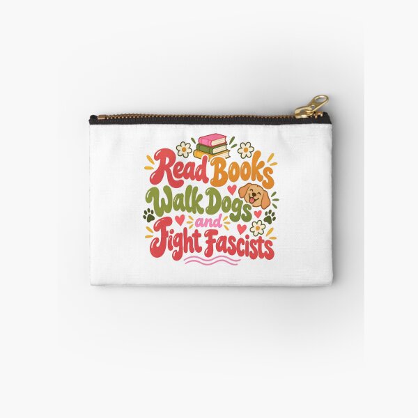 Item preview, Read Books Walk Dogs And Fight Fascists Activist Dog Owner Reader designed and sold by SkeletonsDanger.