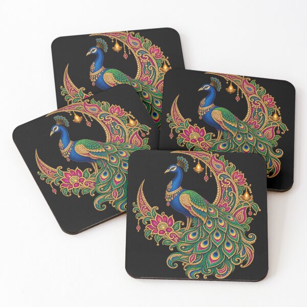 Item preview, Festive Indian peacock with paisley patterns designed and sold by lAnJefurtifeu.