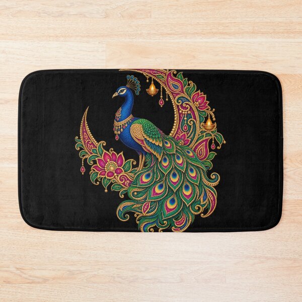 Item preview, Festive Indian peacock with paisley patterns designed and sold by lAnJefurtifeu.