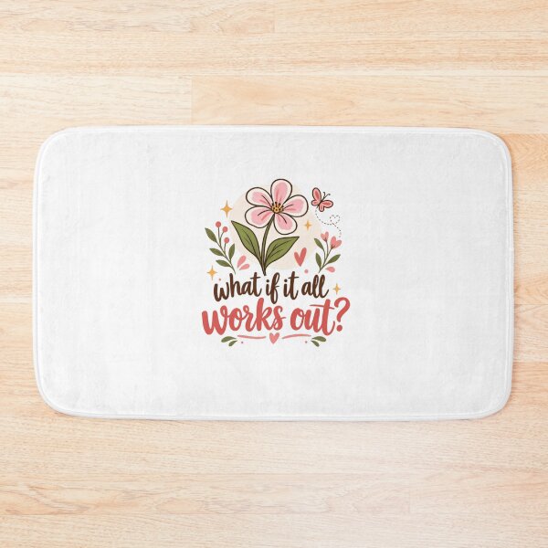 Item preview, What If It All Works Out? Positive Thinking Motivational Quote designed and sold by SkeletonsDanger.