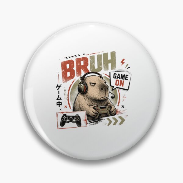 Item preview, Bruh Game On Capybara Gamer Gaming Player designed and sold by RetroMini2026.
