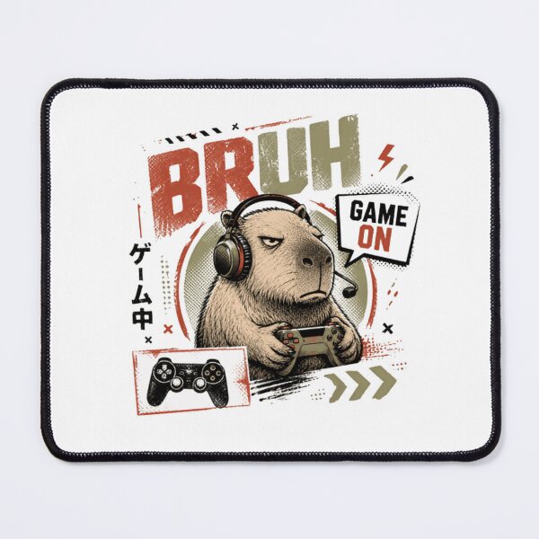 Item preview, Bruh Game On Capybara Gamer Gaming Player designed and sold by RetroMini2026.
