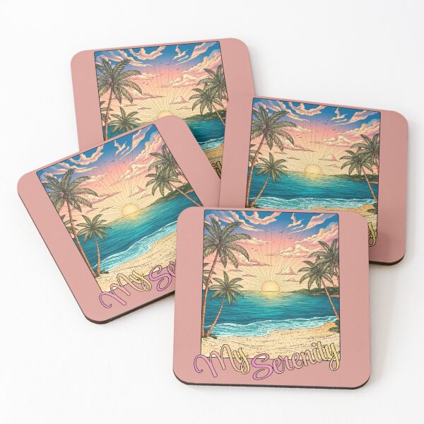 Item preview, The Beach Is My Serenity - Tropical Sunset and Ocean Breeze designed and sold by ScenicRoute66.