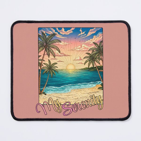 Item preview, The Beach Is My Serenity - Tropical Sunset and Ocean Breeze designed and sold by ScenicRoute66.