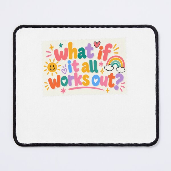 Item preview, What If It All Works Out? Positive Affirmation Motivational Quote Optimistic Mindset designed and sold by SkeletonsDanger.