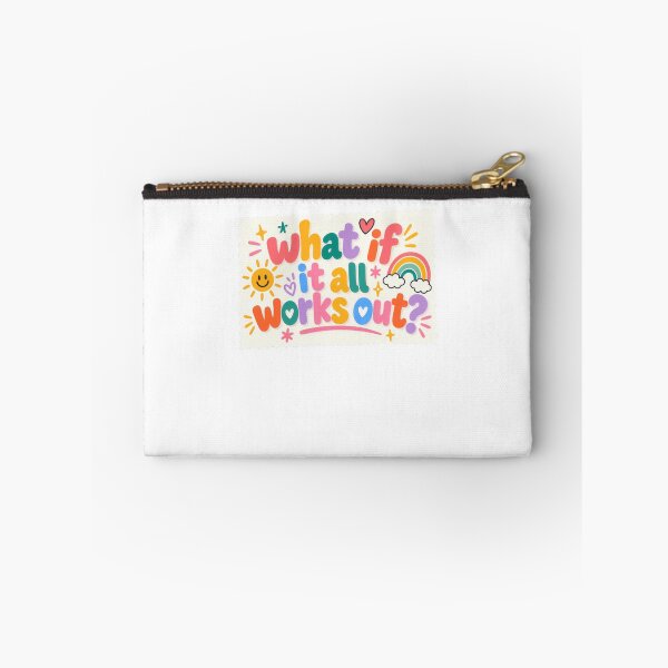 Item preview, What If It All Works Out? Positive Affirmation Motivational Quote Optimistic Mindset designed and sold by SkeletonsDanger.