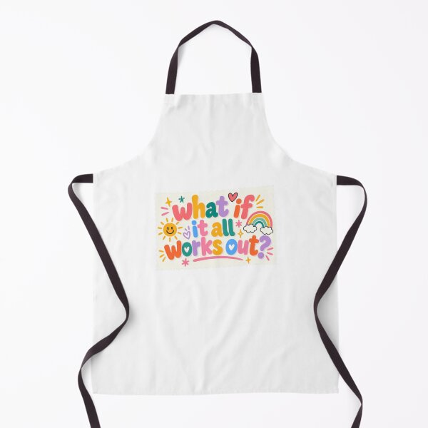 Item preview, What If It All Works Out? Positive Affirmation Motivational Quote Optimistic Mindset designed and sold by SkeletonsDanger.