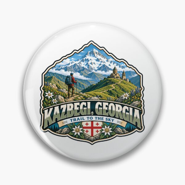 Item preview, Kazbegi Georgia Trail To The Sky Mountain Hiking Travel Destination designed and sold by Star3NowForMe.