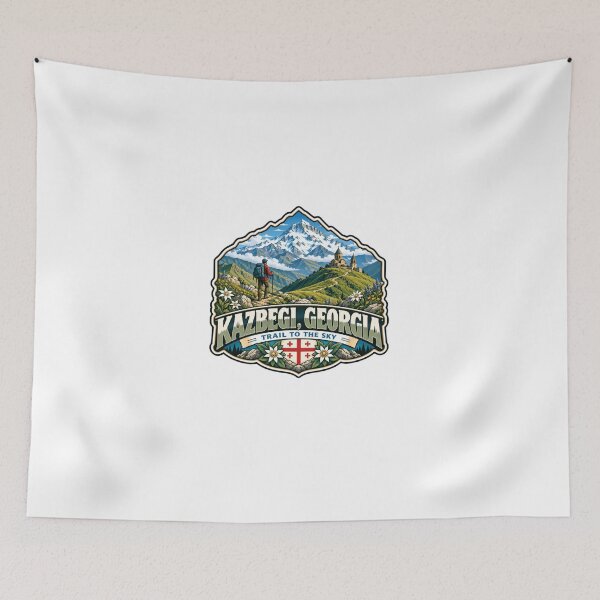 Item preview, Kazbegi Georgia Trail To The Sky Mountain Hiking Travel Destination designed and sold by Star3NowForMe.
