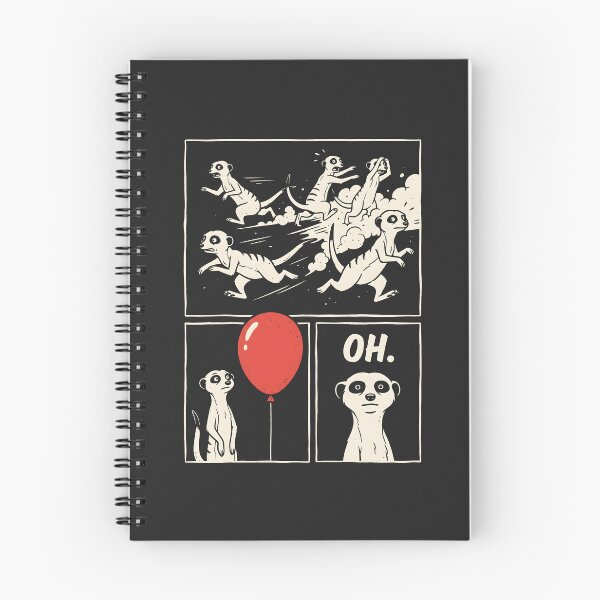 Item preview, Meerkat Panic Humor Red Balloon Comic Graphic designed and sold by SplashTastic.