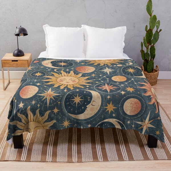 Item preview, Vintage Celestial Sun & Moon Pattern designed and sold by Glottopia.