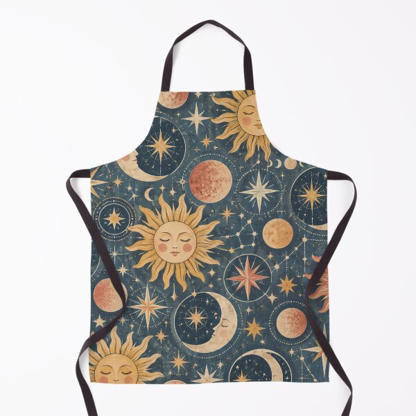 Item preview, Vintage Celestial Sun & Moon Pattern designed and sold by Glottopia.