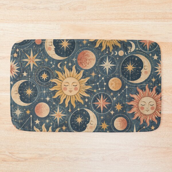 Item preview, Vintage Celestial Sun & Moon Pattern designed and sold by Glottopia.