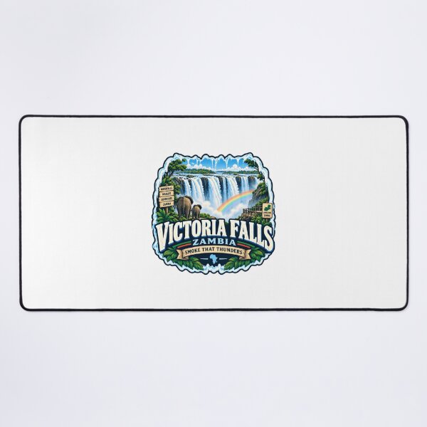 Item preview, Victoria Falls Zambia Smoke That Thunders Africa Travel Explorer designed and sold by Star3NowForMe.