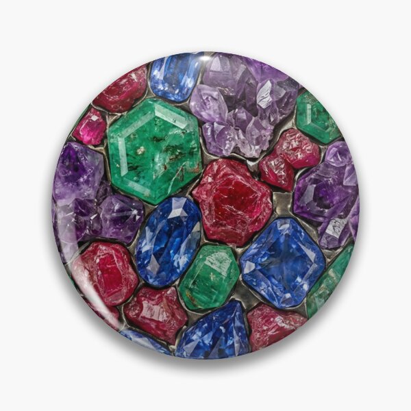 Item preview, Vibrant Interlocking Raw Gemstone Mosaic designed and sold by Solomon-Ent-144.