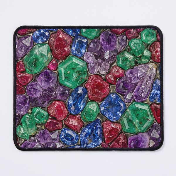 Item preview, Vibrant Interlocking Raw Gemstone Mosaic designed and sold by Solomon-Ent-144.