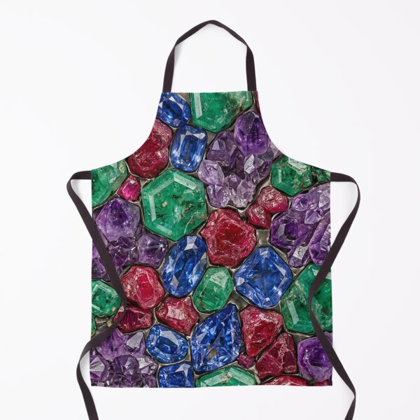 Item preview, Vibrant Interlocking Raw Gemstone Mosaic designed and sold by Solomon-Ent-144.