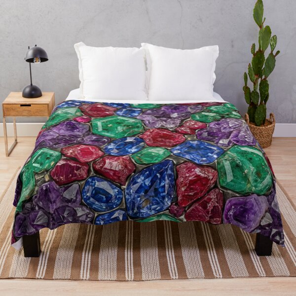 Item preview, Vibrant Interlocking Raw Gemstone Mosaic designed and sold by Solomon-Ent-144.