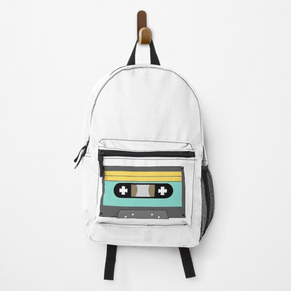 Item preview, The image shows a retro audio cassette tape illustration with a dark gray body, a light blue label area, and a yellow top stripe. designed and sold by Rahman Hafiz.