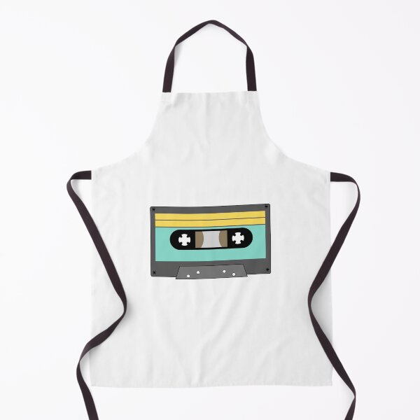 Item preview, The image shows a retro audio cassette tape illustration with a dark gray body, a light blue label area, and a yellow top stripe. designed and sold by Rahman Hafiz.
