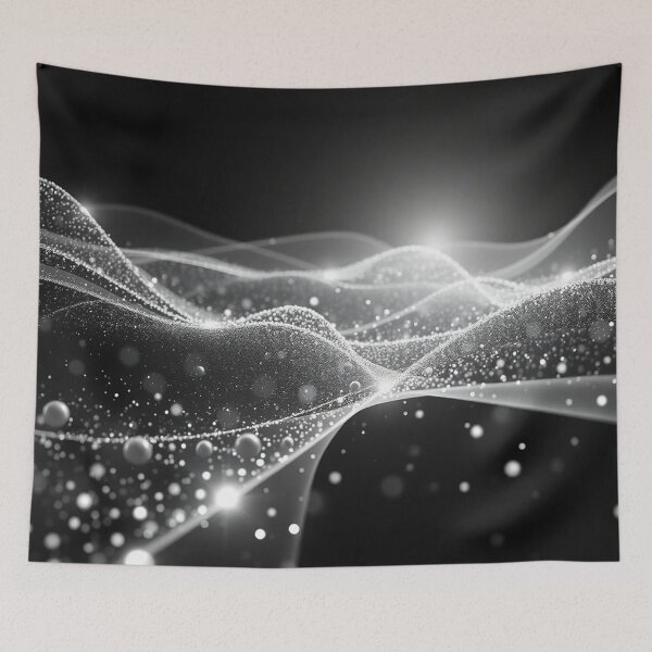 Item preview, Bright White Light Burst Wave Abstract Digital Art designed and sold by IntelliMindDesigns.