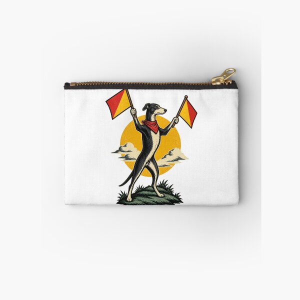 Item preview, Greyhound Semaphore Dog Illustration with Vintage Signaling Design designed and sold by SrTammutHatmakr.