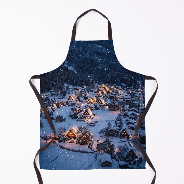 Item preview, Snowy Shirakawa-go Village Night Photography designed and sold by conohitoAI-ArtGallery.