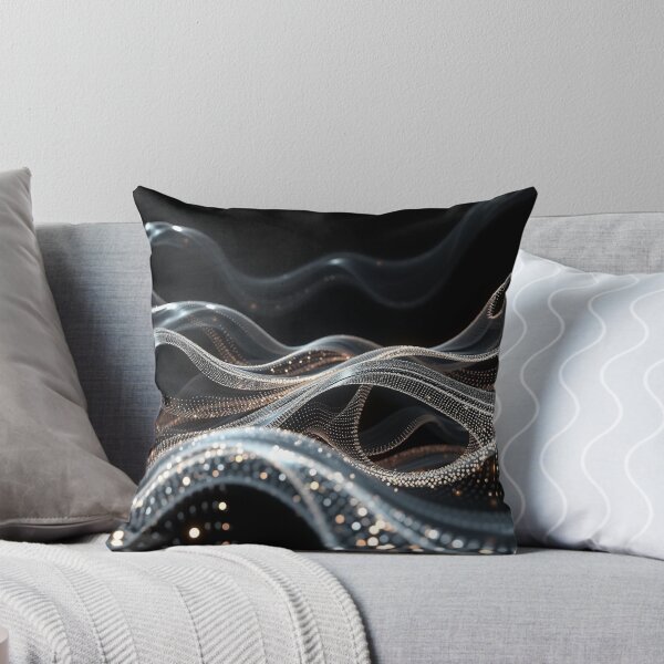 Item preview, Silver Gold Elegant Wave Abstract Luxury Digital Art designed and sold by IntelliMindDesigns.