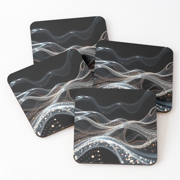 Item preview, Silver Gold Elegant Wave Abstract Luxury Digital Art designed and sold by IntelliMindDesigns.