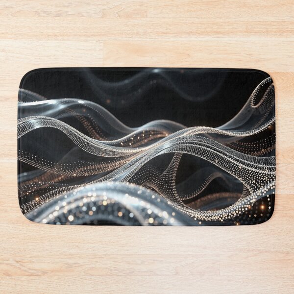 Item preview, Silver Gold Elegant Wave Abstract Luxury Digital Art designed and sold by IntelliMindDesigns.