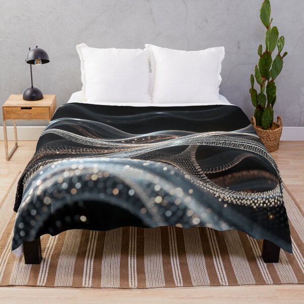 Item preview, Silver Gold Elegant Wave Abstract Luxury Digital Art designed and sold by IntelliMindDesigns.