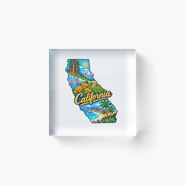 Item preview, California State Map designed and sold by Myra365Art.