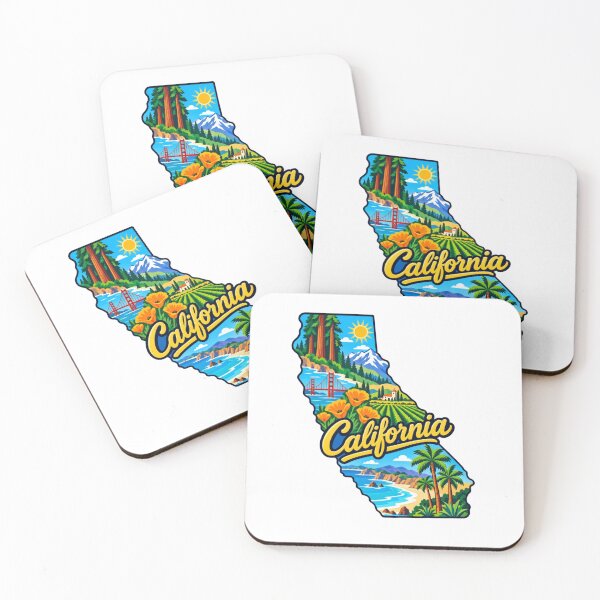 Item preview, California State Map designed and sold by Myra365Art.