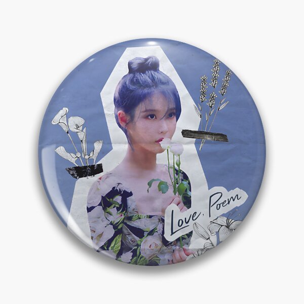 Item preview, IU Love Poem Button Pin - Cute K-Pop Inspired Accessory designed and sold by FunnyAftertaste.