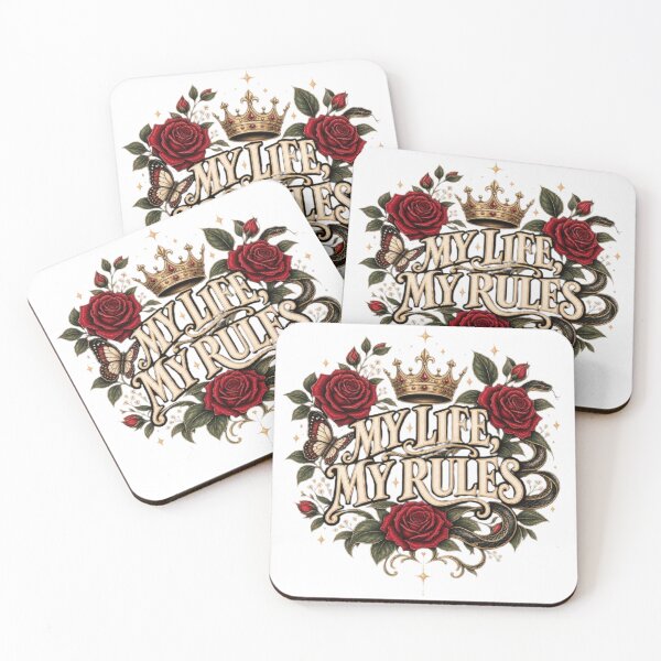 Item preview, My Life My Rules Gothic Floral Crown Rose Statement designed and sold by TibbuTees.