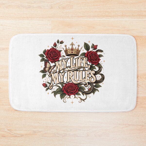 Item preview, My Life My Rules Gothic Floral Crown Rose Statement designed and sold by TibbuTees.
