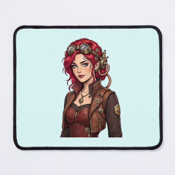 Item preview, Steampunk Girl – Redhead Inventor with Goggles designed and sold by SweetLilith.