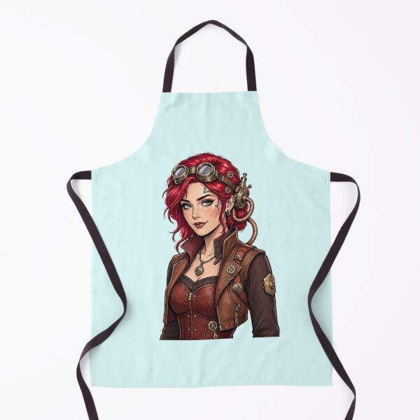 Item preview, Steampunk Girl – Redhead Inventor with Goggles designed and sold by SweetLilith.