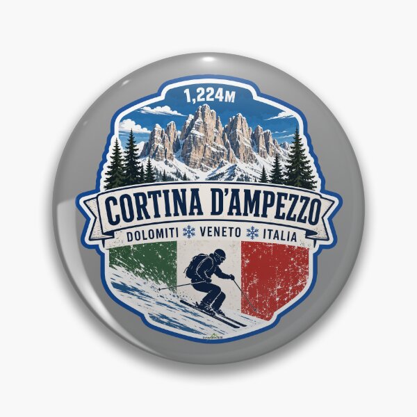 Item preview, Cortina d'Ampezzo Italy Italia Ski Skiing Dolomites Sticker TShirt 08 designed and sold by OuterShellUK.