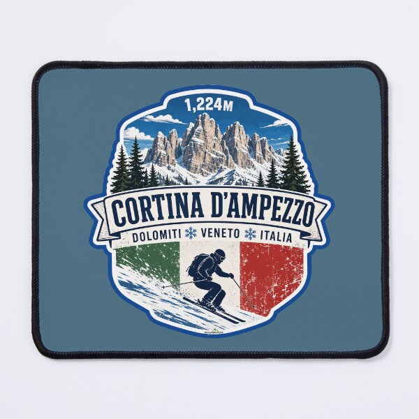 Item preview, Cortina d'Ampezzo Italy Italia Ski Skiing Dolomites Sticker TShirt 08 designed and sold by OuterShellUK.