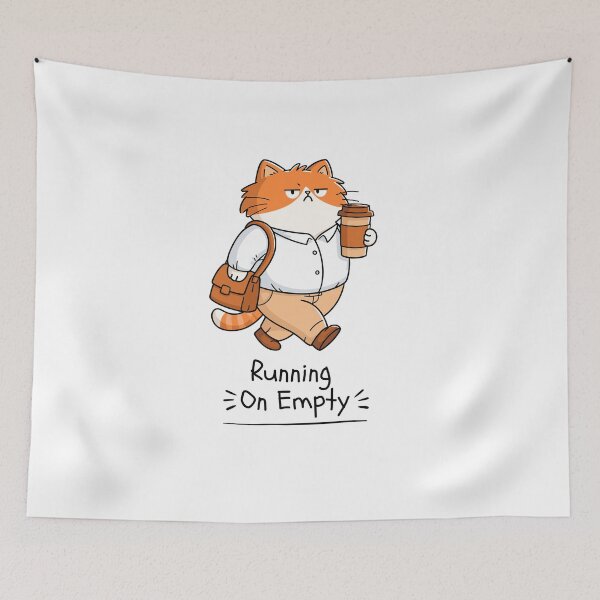 Item preview, Running On Empty Tired Cat Design designed and sold by FlareCraftStudio.