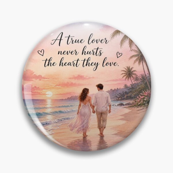 Item preview, True Love Beach Couple Watercolor Quote designed and sold by joyorashop.