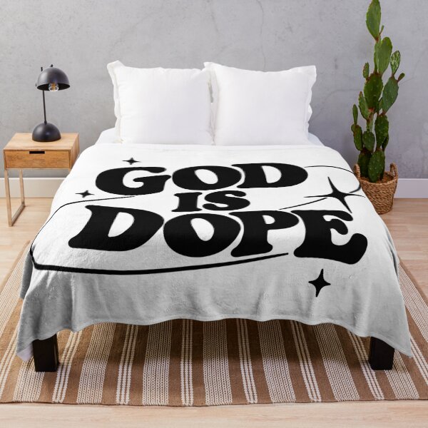 Item preview, God Is Dope Retro Christian Typography designed and sold by pixiedustpaint.