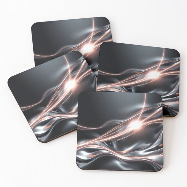 Item preview, Champagne Silver Light Wave Abstract Modern Design designed and sold by IntelliMindDesigns.